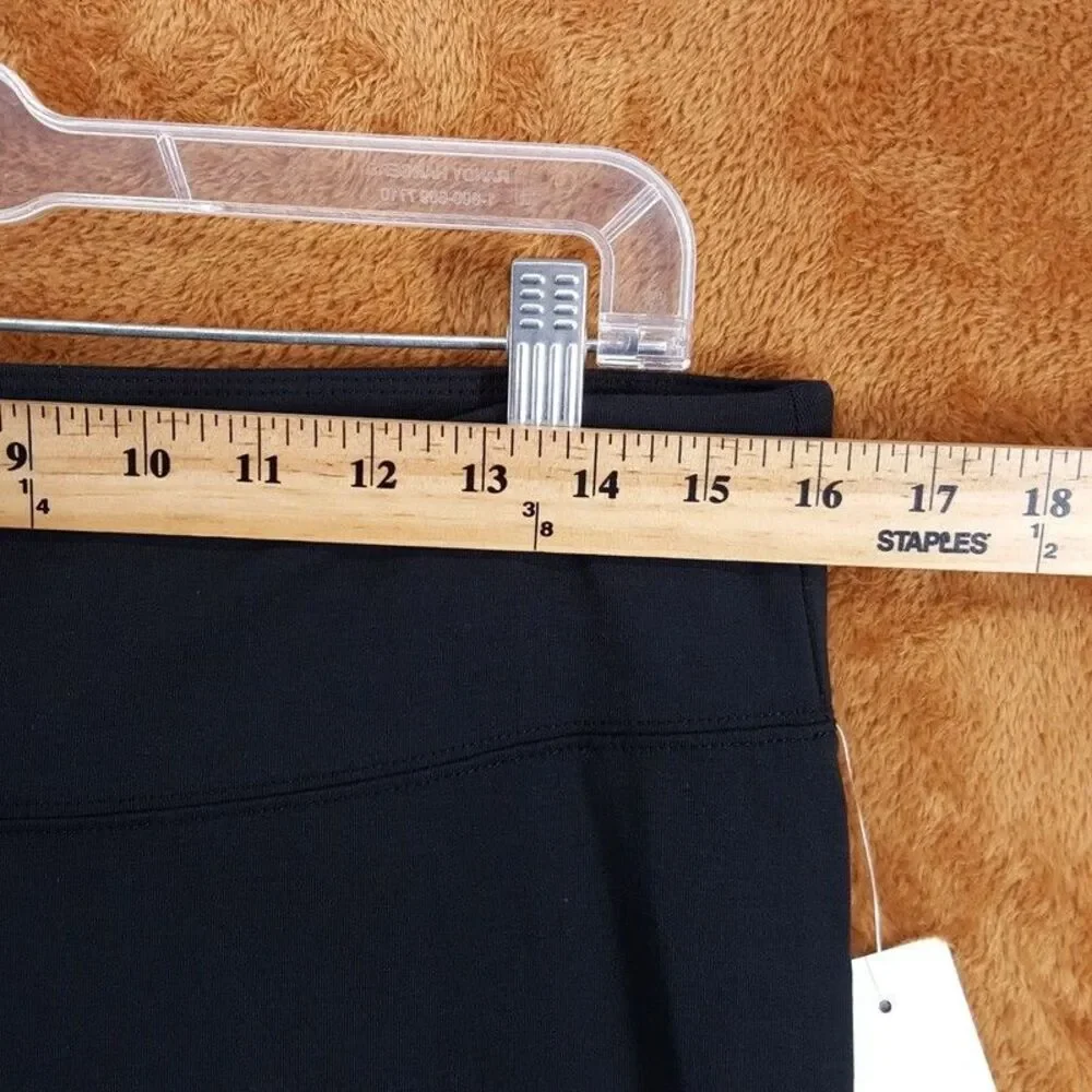J CREW Leggings Womens XL Black Pull On Capri Stretch Cotton Blend